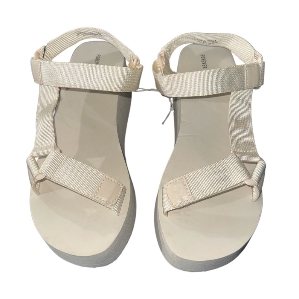 Forever 21 Cream Platform Sandals